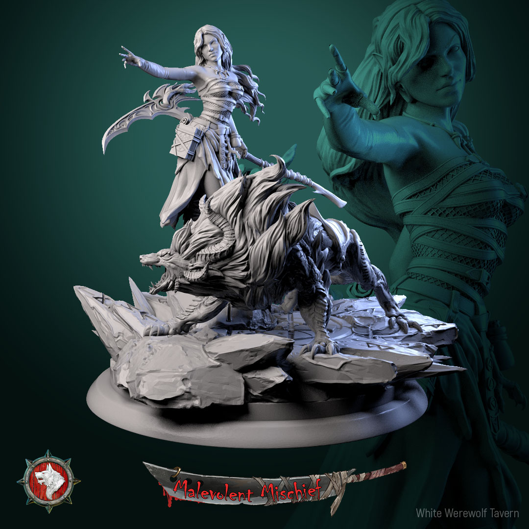 Alberta the Soulflayer diorama pre-supported